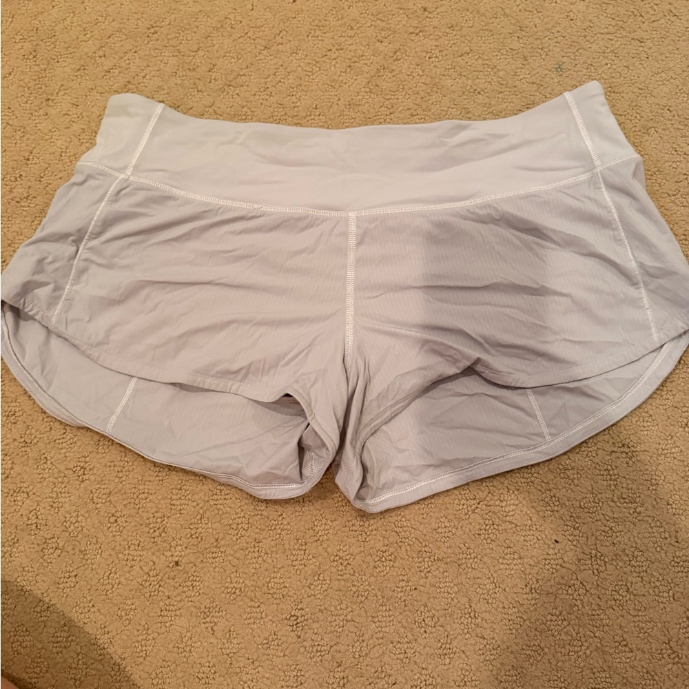 lululemon athletica White Athletic Shorts low rise 2.5